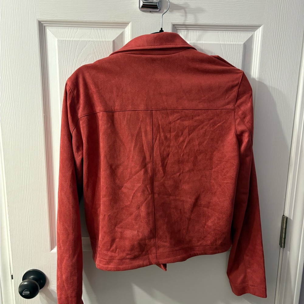 LC Lauren Conrad Women's Terracotta/Maroon Suede Jacket - Picture 7 of 7